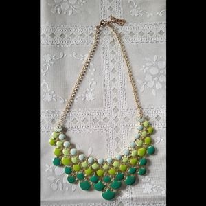 Green Ombre Bib Necklace